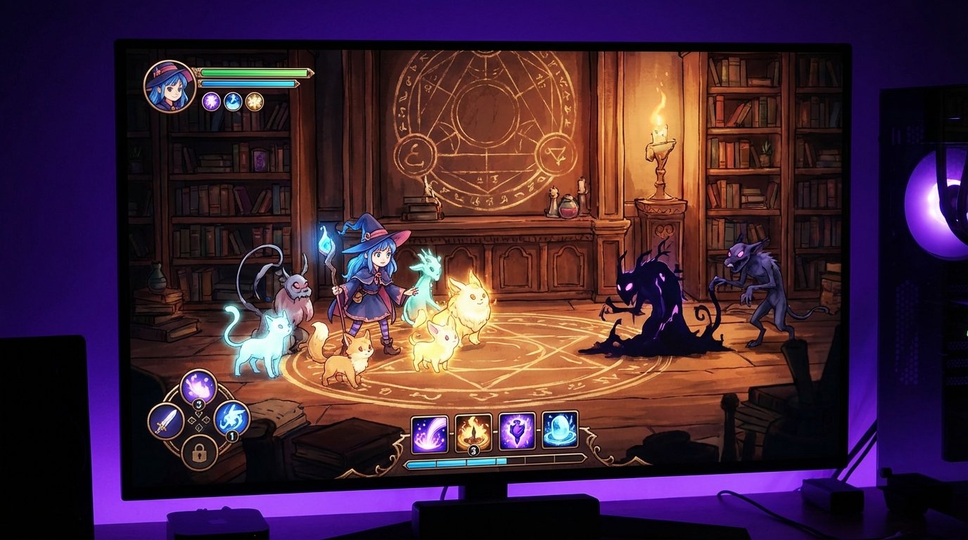 GrimGrimoire game screenshot