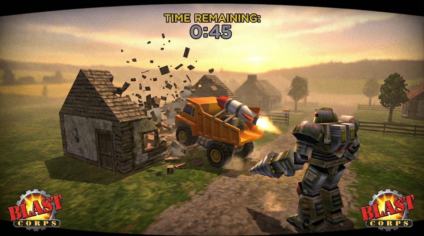 Blast Corps game screenshot