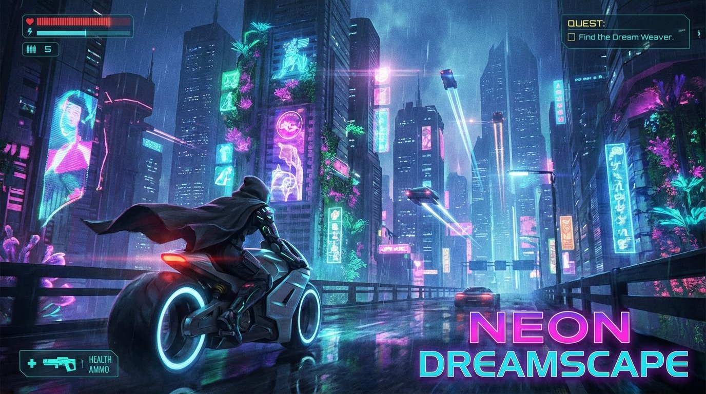 Neon Dreamscape game screenshot