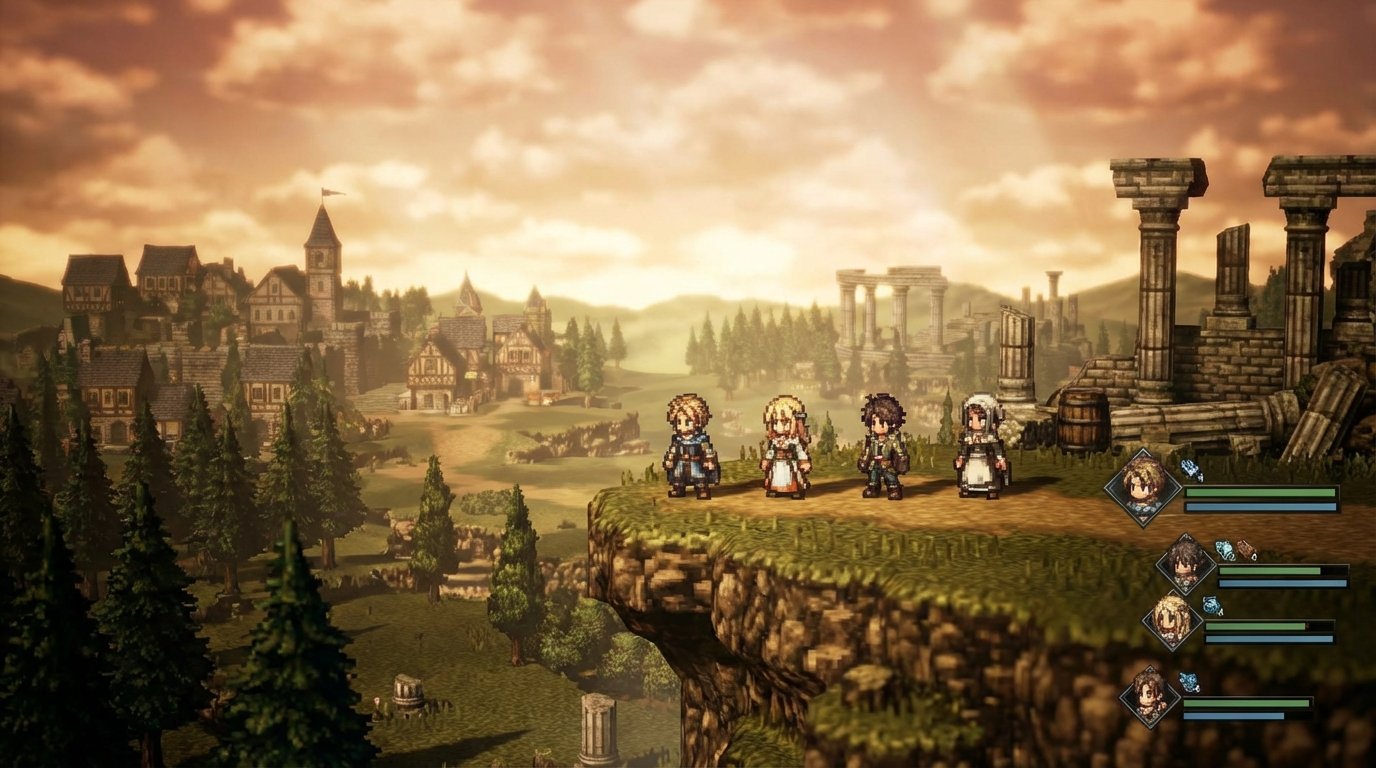 Octopath Traveler III game screenshot