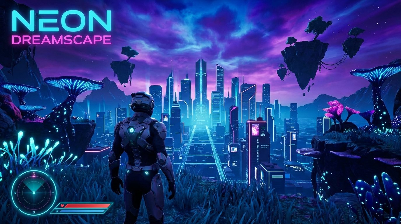 Neon Dreamscape game screenshot