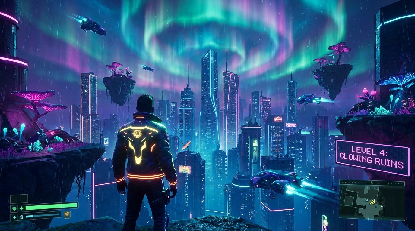 Neon Dreamscape game screenshot