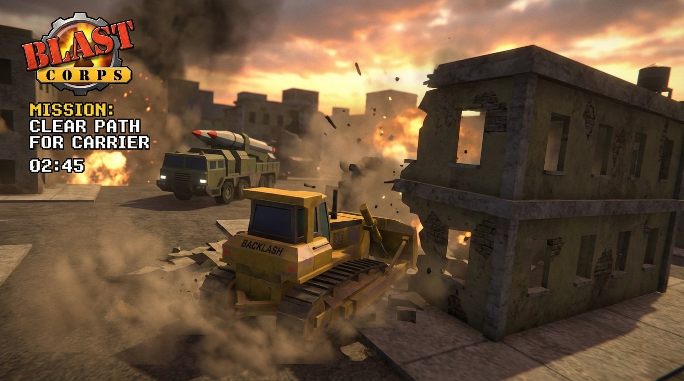 Blast Corps game screenshot