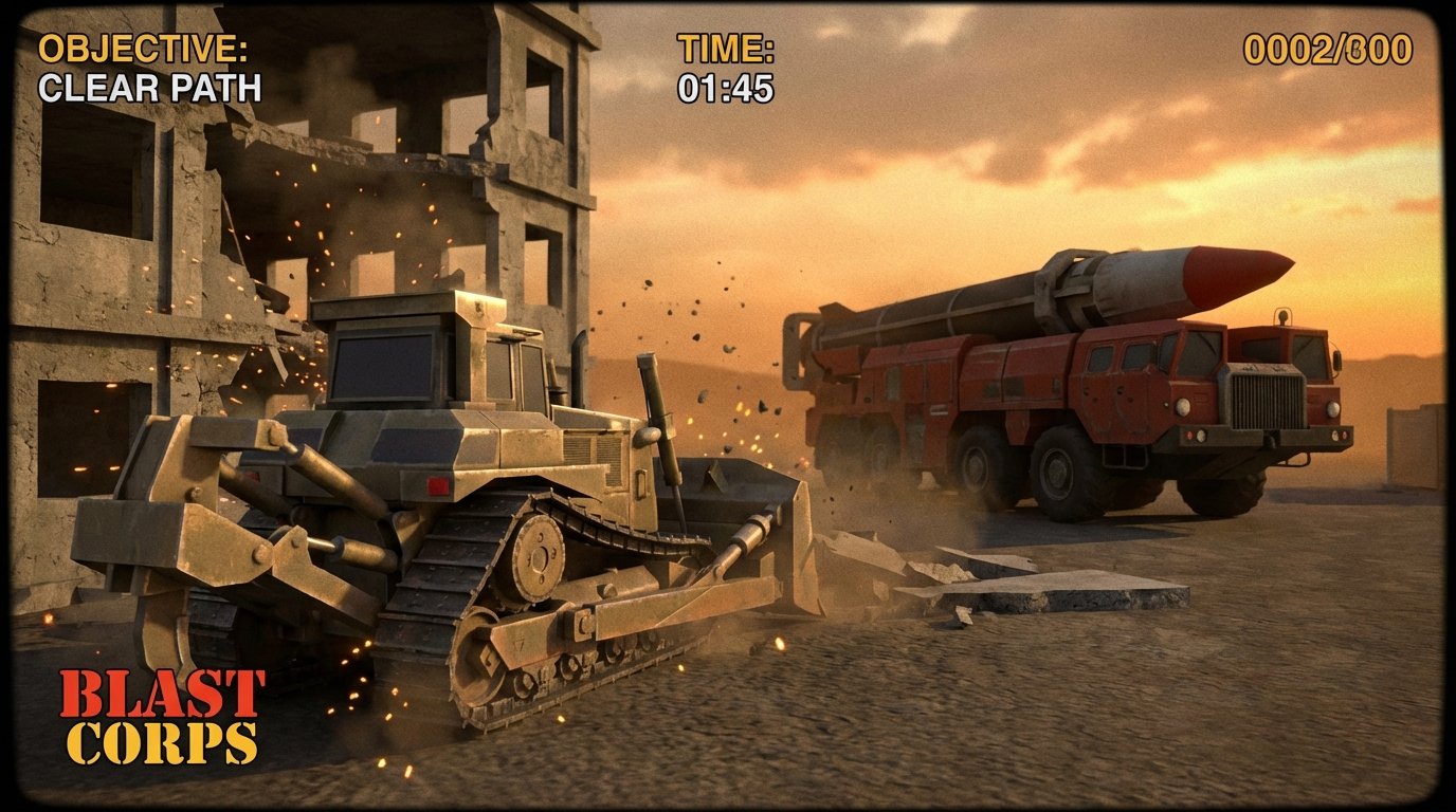 Blast Corps game screenshot