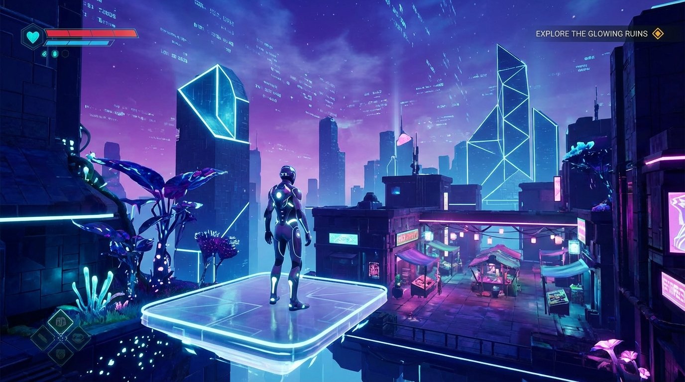 Neon Dreamscape game screenshot