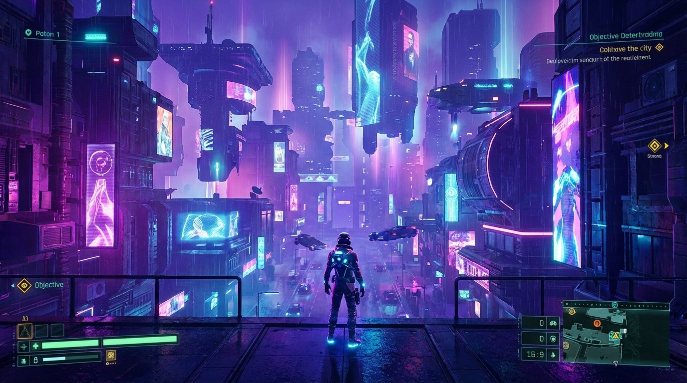 Neon Dreamscape game screenshot
