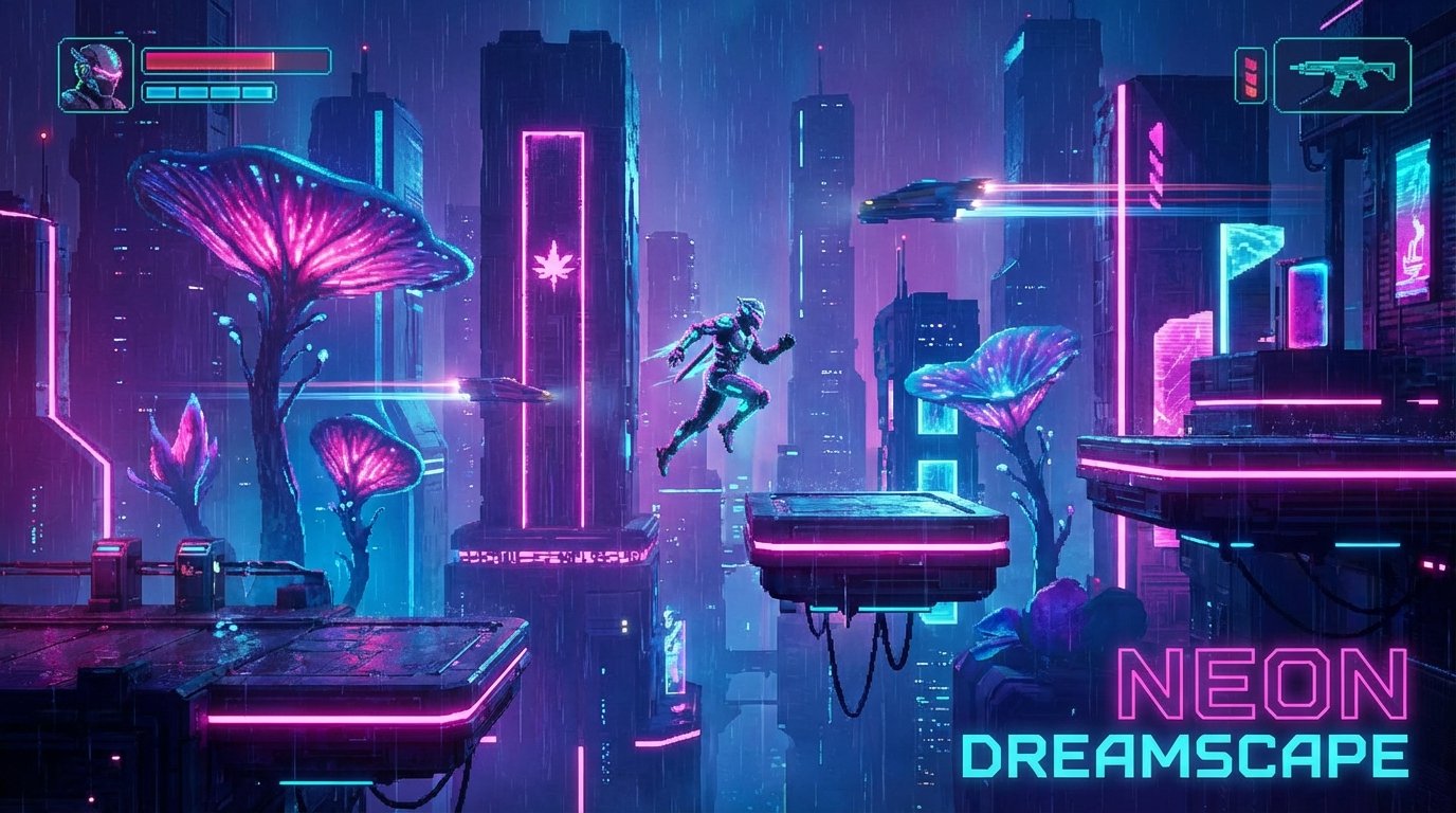 Neon Dreamscape game screenshot
