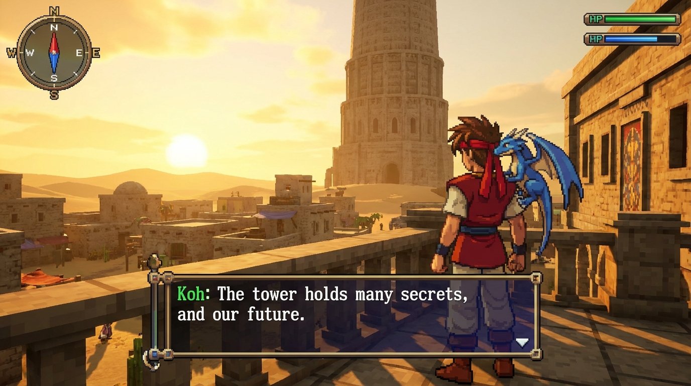 Azure Dreams game screenshot