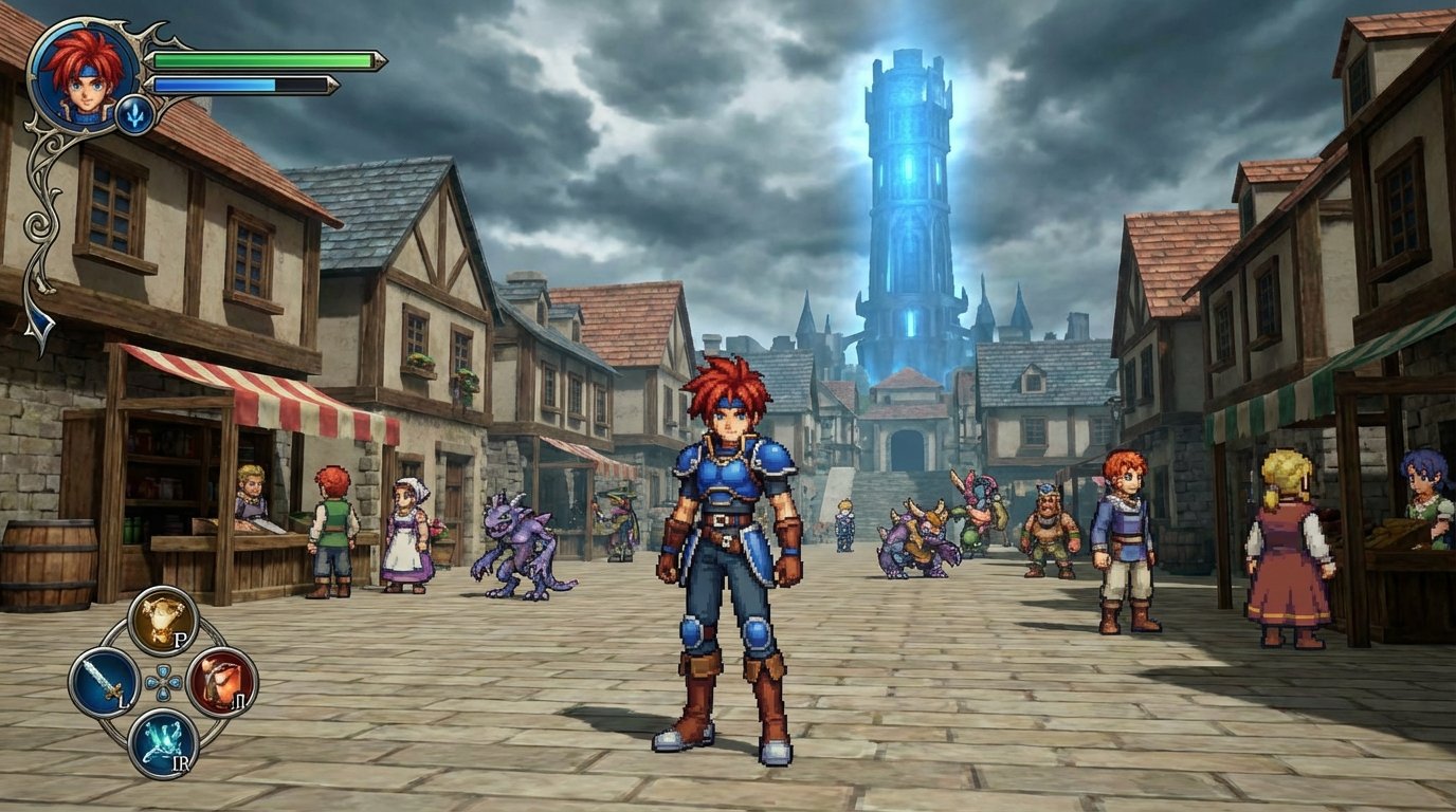 Azure Dreams game screenshot