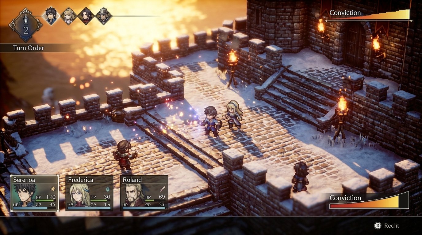 Triangle Strategy game screenshot