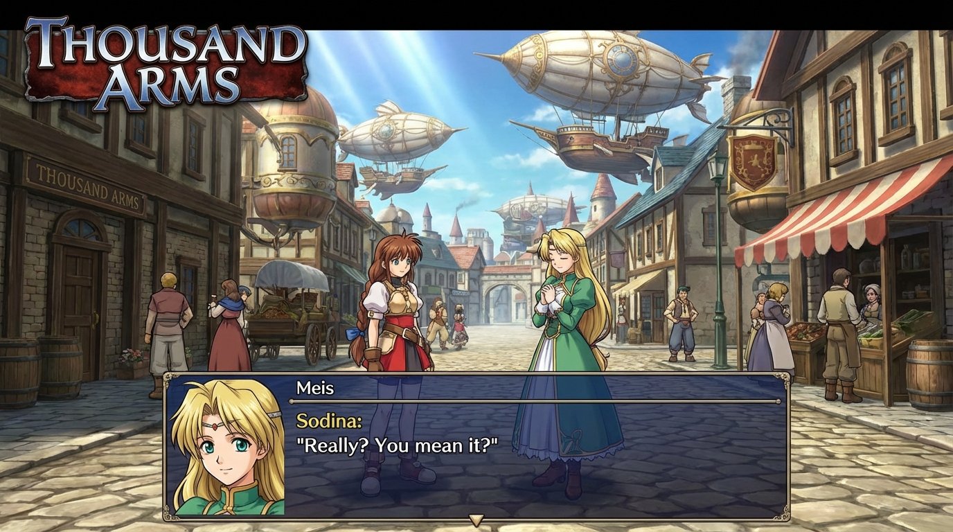 Thousand Arms game screenshot