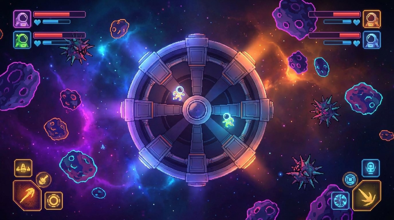 Lovers in a Dangerous Spacetime game screenshot