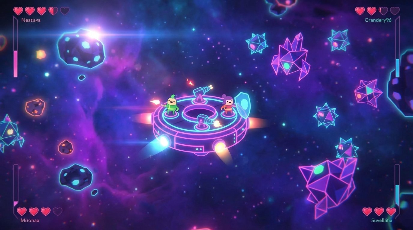 Lovers in a Dangerous Spacetime game screenshot