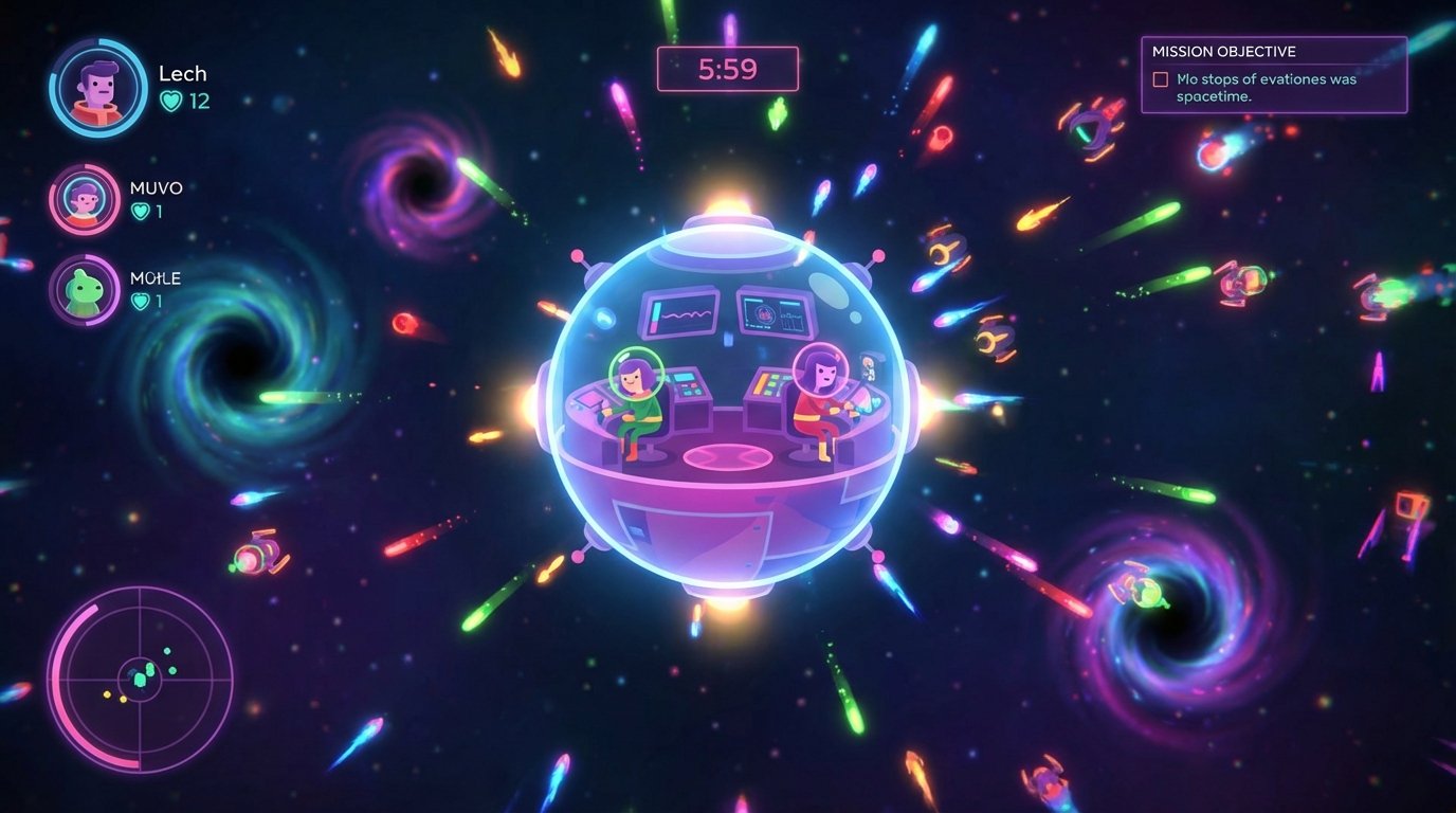 Lovers in a Dangerous Spacetime game screenshot