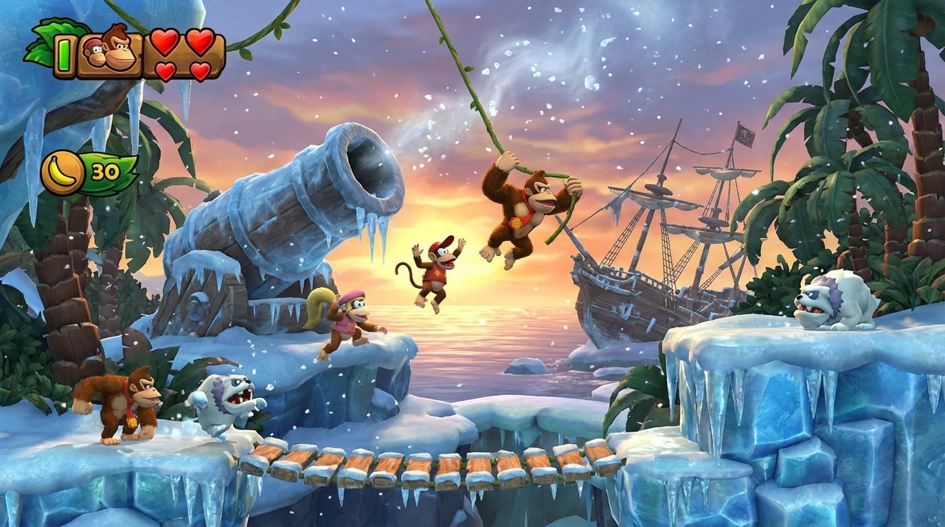 Donkey Kong Country: Tropical Freeze game screenshot