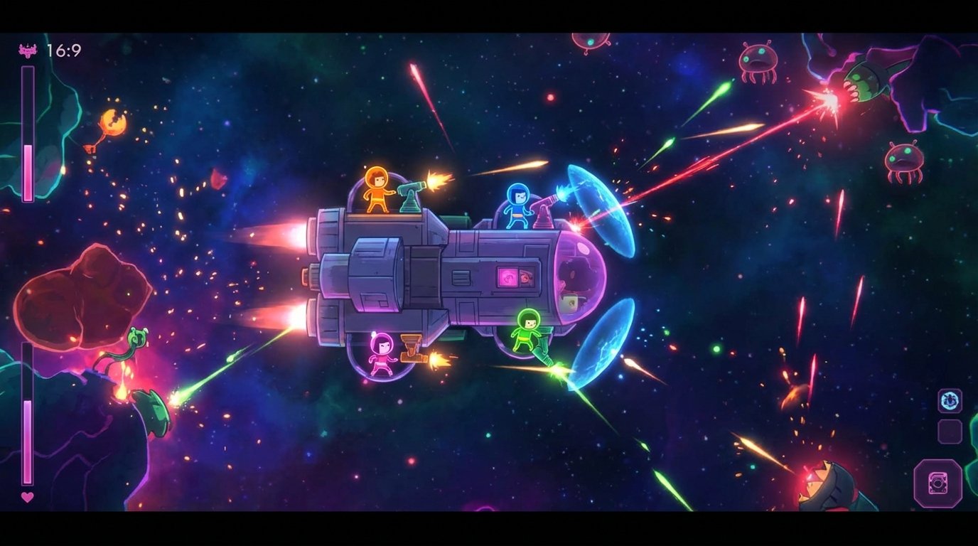 Lovers in a Dangerous Spacetime game screenshot