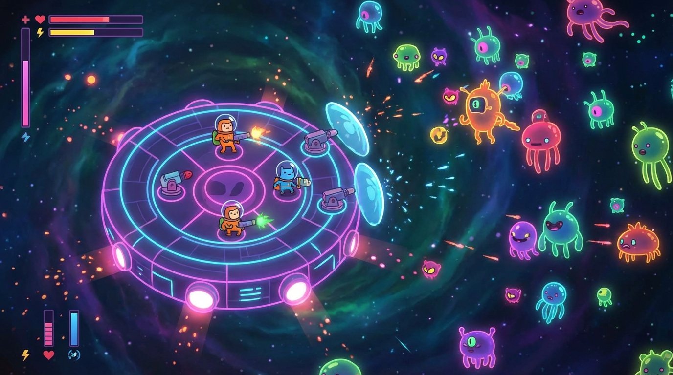 Lovers in a Dangerous Spacetime game screenshot