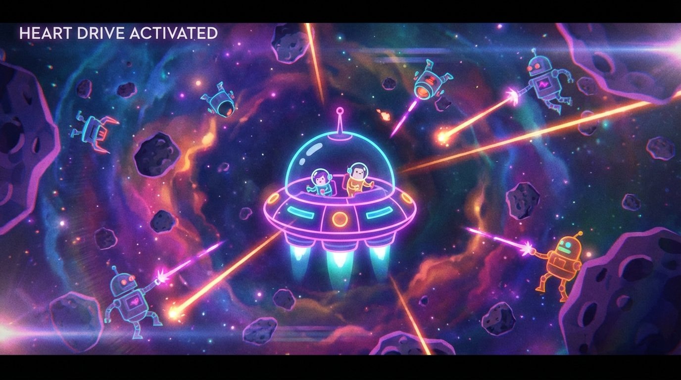 Lovers in a Dangerous Spacetime game screenshot
