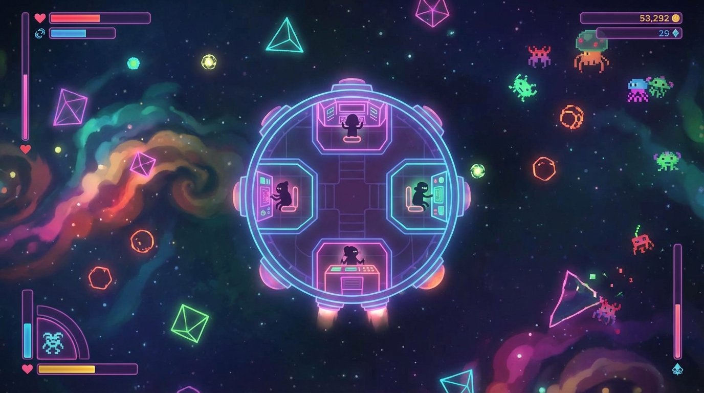 Lovers in a Dangerous Spacetime game screenshot