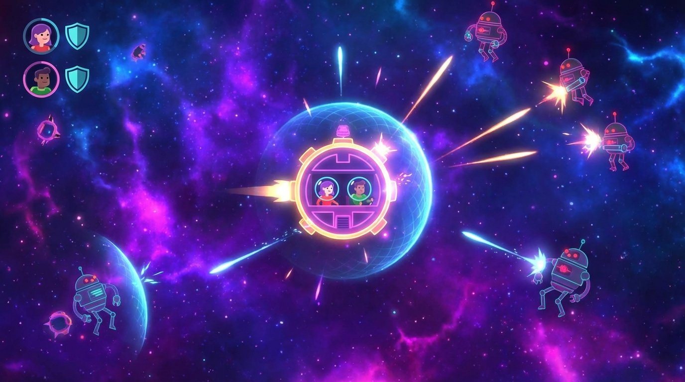 Lovers in a Dangerous Spacetime game screenshot
