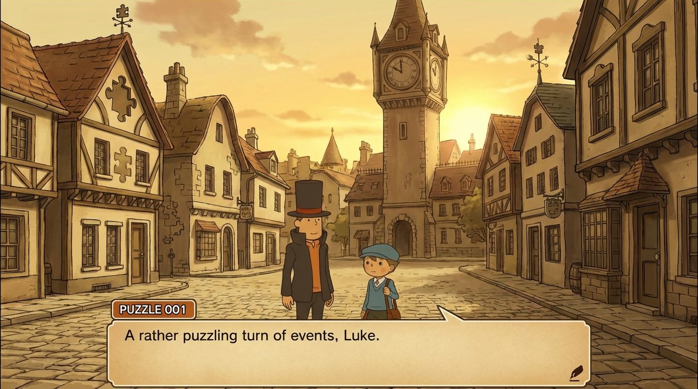 Professor Layton and the Curious Village game screenshot