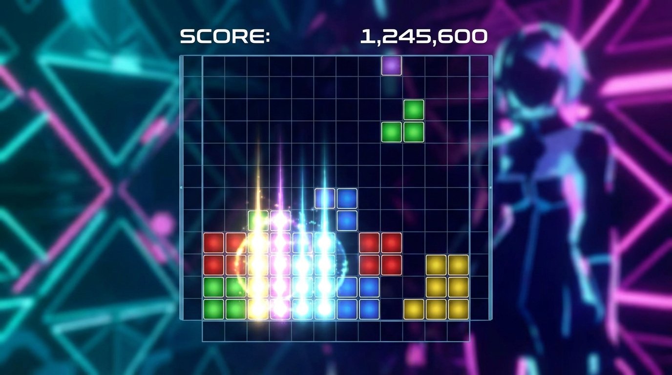 Lumines game screenshot