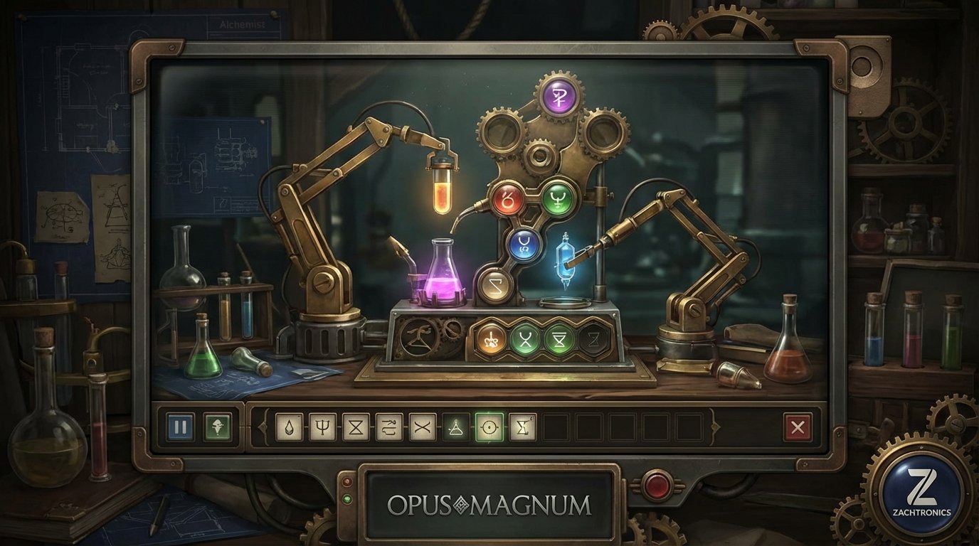 Zachtronics’ Opus Magnum game screenshot