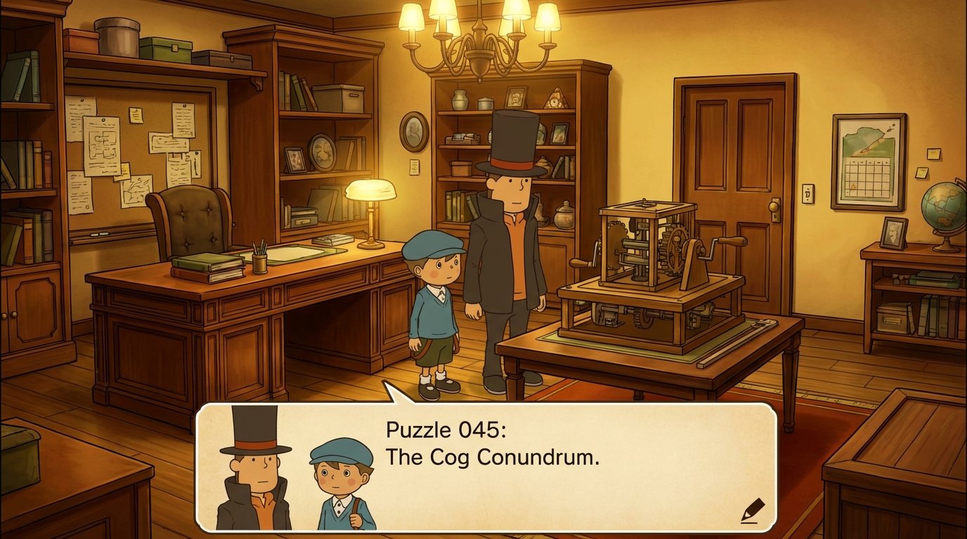 Professor Layton and the Curious Village game screenshot