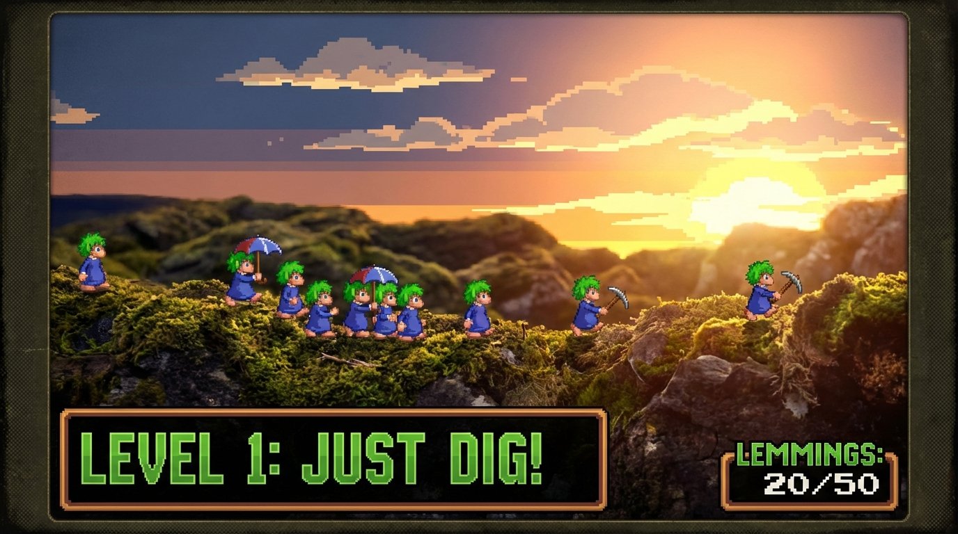 Lemmings game screenshot