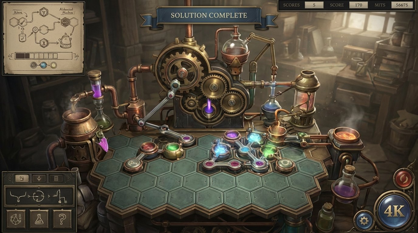 Zachtronics’ Opus Magnum game screenshot