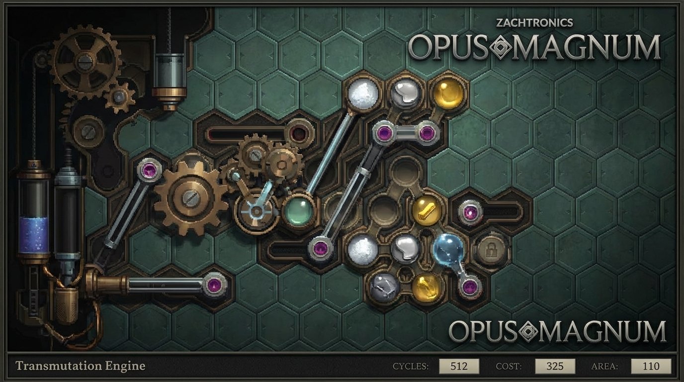 Zachtronics’ Opus Magnum game screenshot