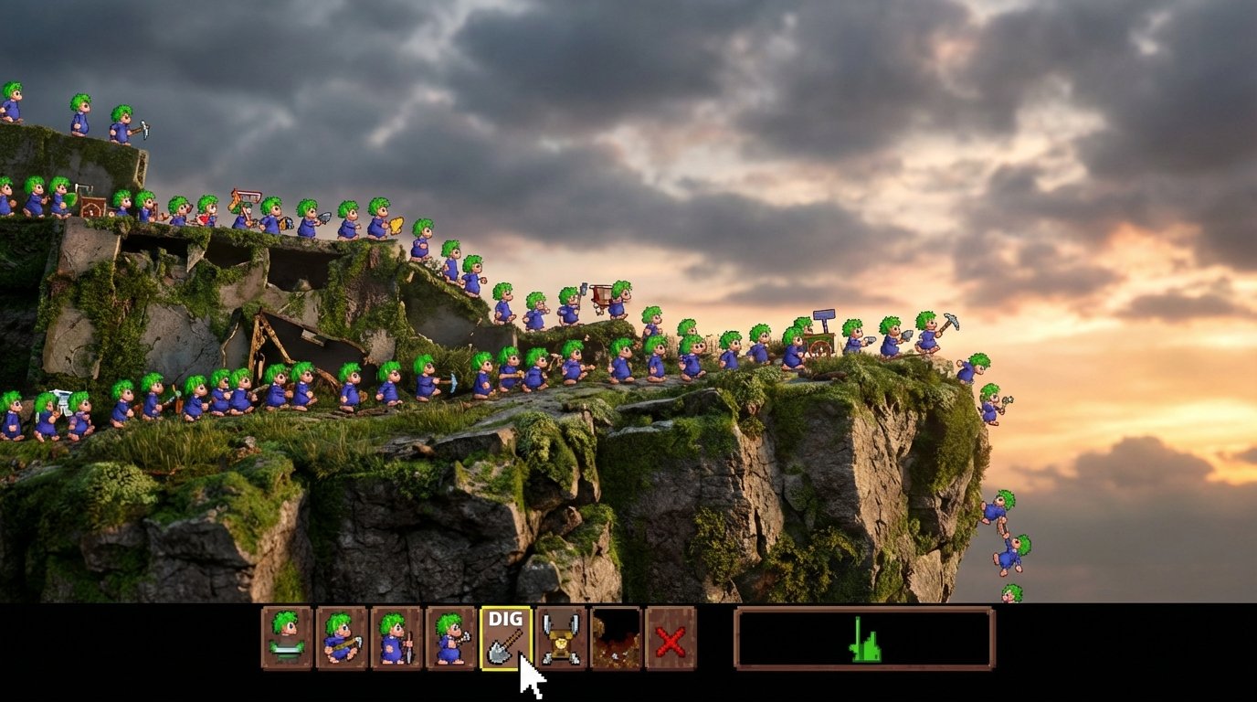Lemmings game screenshot