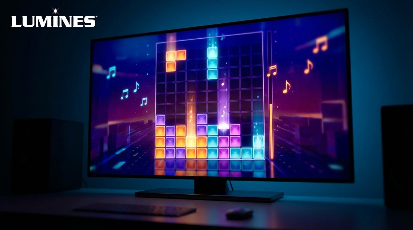 Lumines game screenshot